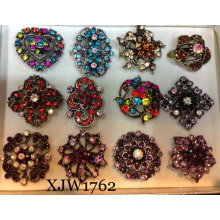 Multi anillo de cristal de lujo de colores (xjw1762)